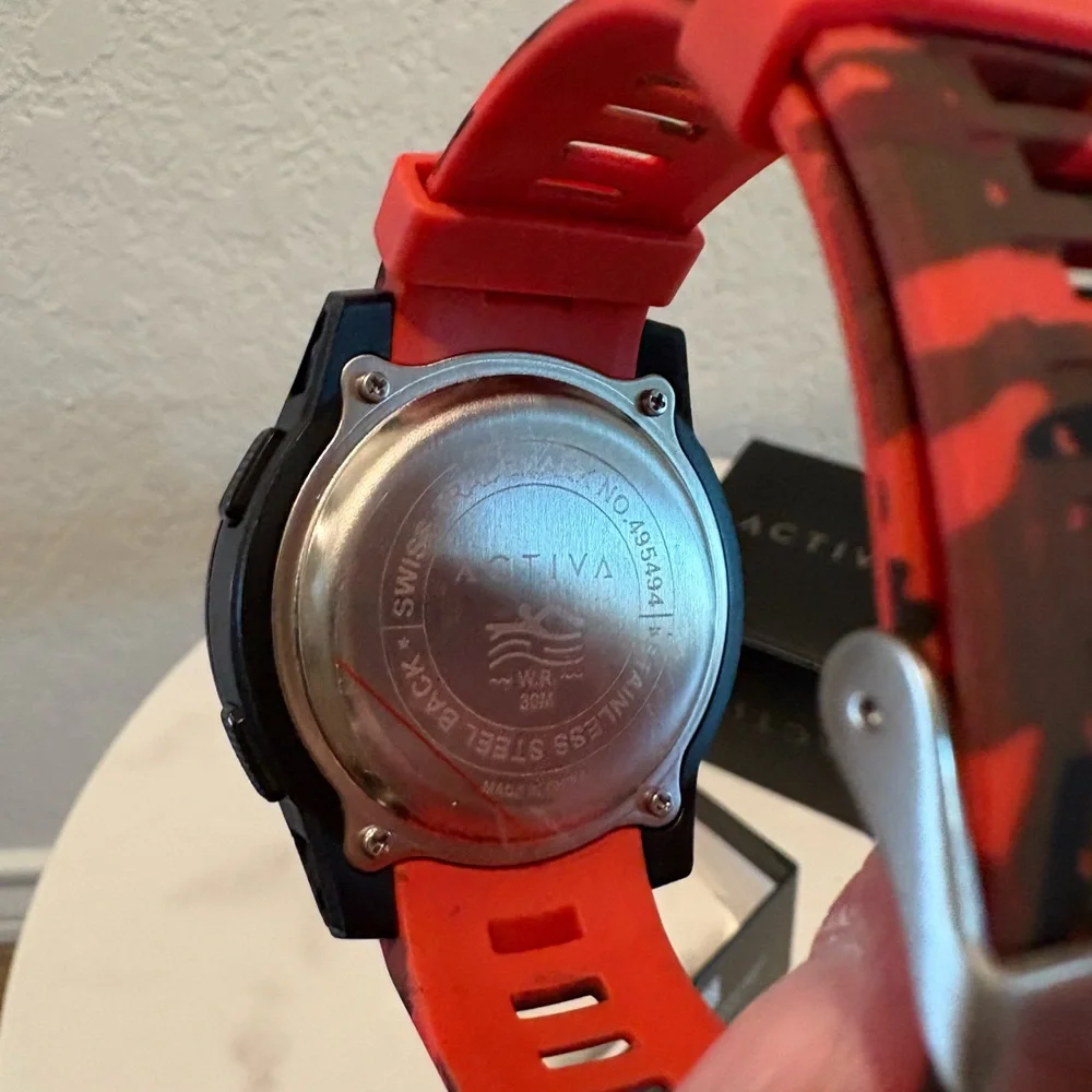 Activa X Terrain Invicta Digital Men's Watch - 45mm, Camouflage, Red